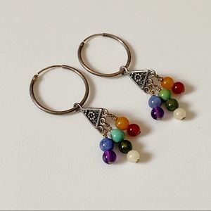 Chakra Stone Dangle Earrings